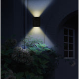 2pc Outdoor Solar LED Deck Lights Garden Patio Pathway Stairs Warm White - Front View