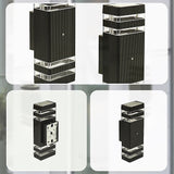 Modern 12 LED Up Down Wall Light dual Lamp Fixtures Outdoor Dusk to Dawn Sensor - Close-Up Angle
