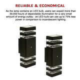 Modern 12 LED Up Down Wall Light dual Lamp Fixtures Outdoor Dusk to Dawn Sensor - Extra Image