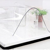 PVC Tablecloth Protector Table Cover Dining Table Cloth Plastic 2134x1070mm 1.5mm - Top-Down View