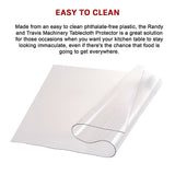 PVC Tablecloth Protector Table Cover Dining Table Cloth Plastic 2134x1070mm 1.5mm - Extra Image