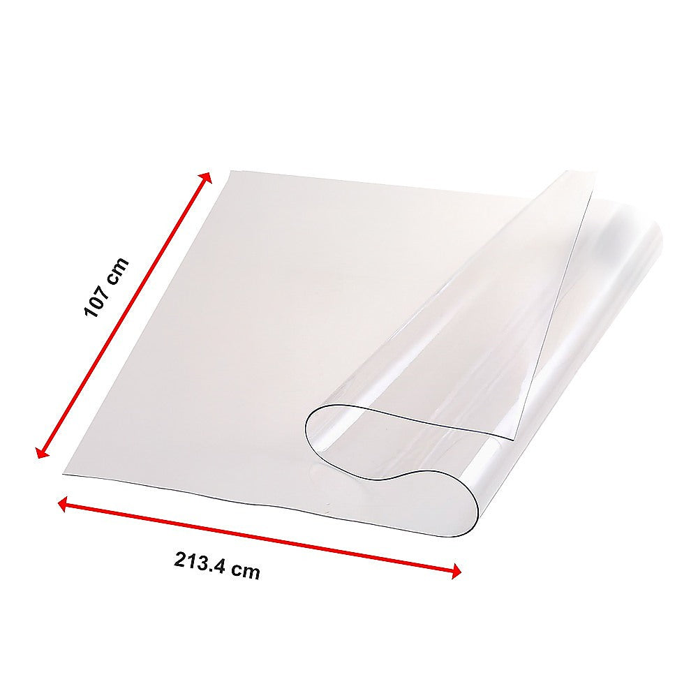 PVC Tablecloth Protector Table Cover Dining Table Cloth Plastic 2134x1070mm 1.5mm