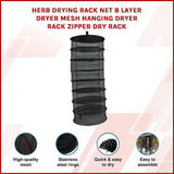 Herb Drying Rack Net 8 Layer Dryer Mesh Hanging Dryer Rack Zipper Dry Rack - Side View