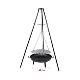 Tripod Garden Fire Pit BBQ ??Cast Iron & Steel Round Outdoor Fire Bowl