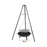 Tripod Garden Fire Pit BBQ Barbecue Cast Iron & Steel Fire Pit Bowl Round - Extra Image