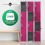 12-Door Locker for Office Gym Shed School Home Storage - Standard Lock with 2 Keys - Extra Image