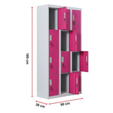 12-Door Locker for Office Gym Shed School Home Storage - Standard Lock with 2 Keys - Extra Image