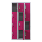 12-Door Locker for Office Gym Shed School Home Storage - Padlock-operated