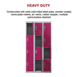 12-Door Locker for Office Gym Shed School Home Storage - Padlock-operated - Extra Image