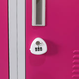 12-Door Locker for Office Gym Shed School Home Storage - 3-Digit Combination Lock - 45-Degree Angle