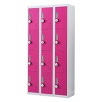 12-Door Locker for Office Gym Shed School Home Storage - 4-Digit Combination Lock