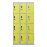 12-Door Locker for Office Gym Shed School Home Storage - Padlock-operated - Top-Down View