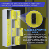 12-Door Locker for Office Gym Shed School Home Storage - Padlock-operated - Extra Image