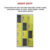 12-Door Locker for Office Gym Shed School Home Storage - Padlock-operated - Extra Image