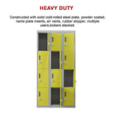 12-Door Locker for Office Gym Shed School Home Storage - 3-Digit Combination Lock - Extra Image