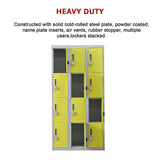 12-Door Locker for Office Gym Shed School Home Storage - 4-Digit Combination Lock - Extra Image