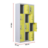 12-Door Locker for Office Gym Shed School Home Storage - 4-Digit Combination Lock - Extra Image