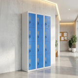 12-Door Locker for Office Gym Shed School Home Storage - Standard Lock with Keys - Front View