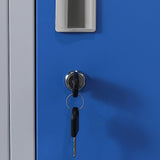 12-Door Locker for Office Gym Shed School Home Storage - Standard Lock with Keys - 45-Degree Angle