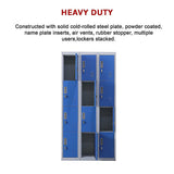 12-Door Locker for Office Gym Shed School Home Storage - Padlock-operated - Extra Image