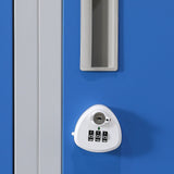 12-Door Locker for Office Gym Shed School Home Storage - 3-Digit Combination Lock - Rear View