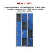 12-Door Locker for Office Gym Shed School Home Storage - 3-Digit Combination Lock - Extra Image