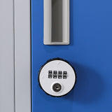 12-Door Locker for Office Gym Shed School Home Storage - 4-Digit Combination Lock - Close-Up Angle