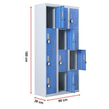 12-Door Locker for Office Gym Shed School Home Storage - 4-Digit Combination Lock - Extra Image