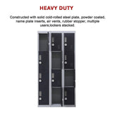 12-Door Locker for Office Gym Shed School Home Storage - 3-Digit Combination Lock - Extra Image