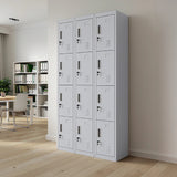 12-Door Locker for Office Gym Shed School Home Storage - Standard Lock with Keys