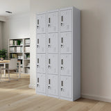 12-Door Locker for Office Gym Shed School Home Storage - Standard Lock with Keys - Front View