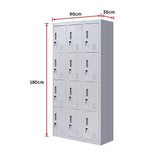 12-Door Locker for Office Gym Shed School Home Storage - Standard Lock with Keys - Extra Image