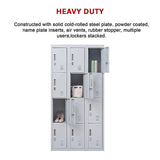 12-Door Locker for Office Gym Shed School Home Storage - Padlock-operated - Extra Image