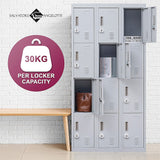 12-Door Locker for Office Gym Shed School Home Storage - 3-Digit Combination Lock - Extra Image