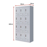 12-Door Locker for Office Gym Shed School Home Storage - 3-Digit Combination Lock - Extra Image