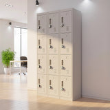 12-Door Locker for Office Gym Shed School Home Storage - 4-Digit Combination Lock - Front View
