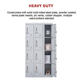 12-Door Locker for Office Gym Shed School Home Storage - 4-Digit Combination Lock - Extra Image