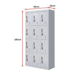 12-Door Locker for Office Gym Shed School Home Storage - 4-Digit Combination Lock - Extra Image
