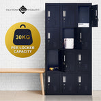 12-Door Locker for Office Gym Shed School Home Storage - Standard Lock with Keys, image 5