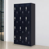 12-Door Locker for Office Gym Shed School Home Storage - Padlock-operated - Front View