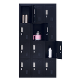 12-Door Locker for Office Gym Shed School Home Storage - Padlock-operated - Side View