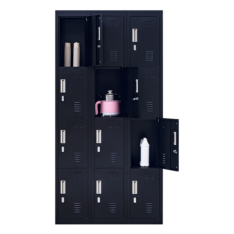 12-Door Locker for Office Gym Shed School Home Storage - Padlock-operated, image 11
