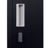 12-Door Locker for Office Gym Shed School Home Storage - Padlock-operated - Close-Up Angle