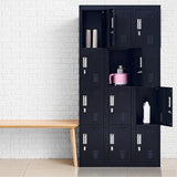 12-Door Locker for Office Gym Shed School Home Storage - Padlock-operated - Extra Image