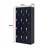 12-Door Locker for Office Gym Shed School Home Storage - Padlock-operated - Extra Image