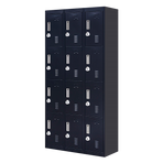 12-Door Locker for Office Gym Shed School Home Storage - 3-Digit Combination Lock