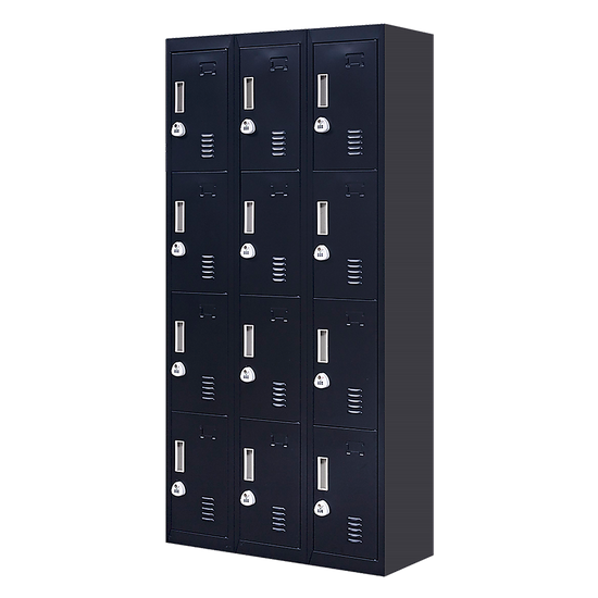 12-Door Locker for Office Gym Shed School Home Storage - 3-Digit Combination Lock