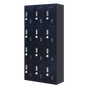 12-Door Locker for Office Gym Shed School Home Storage - 3-Digit Combination Lock