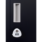 12-Door Locker for Office Gym Shed School Home Storage - 3-Digit Combination Lock - Rear View