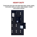 12-Door Locker for Office Gym Shed School Home Storage - 4-Digit Combination Lock
